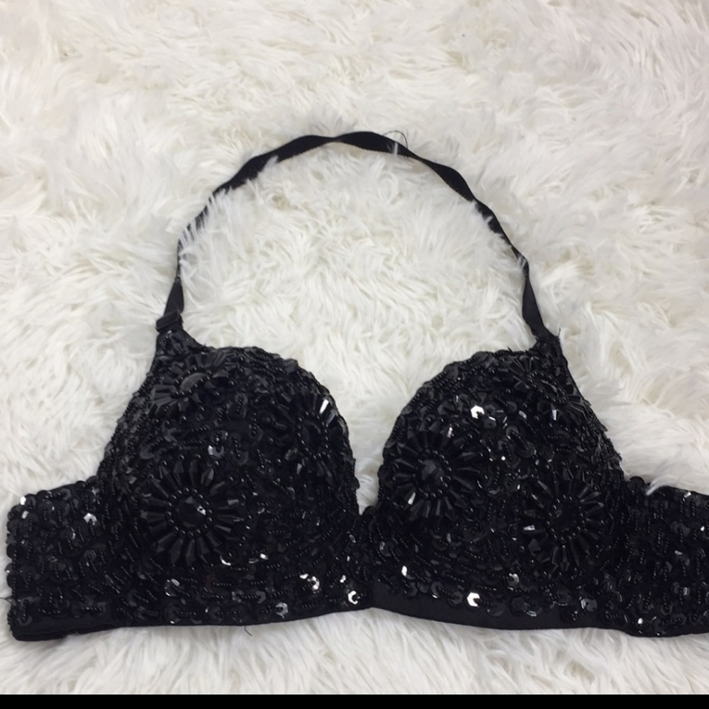 Black BEADED Madonna...Selena BRA!!! AMAZING!!!! - Picture 13 of 15